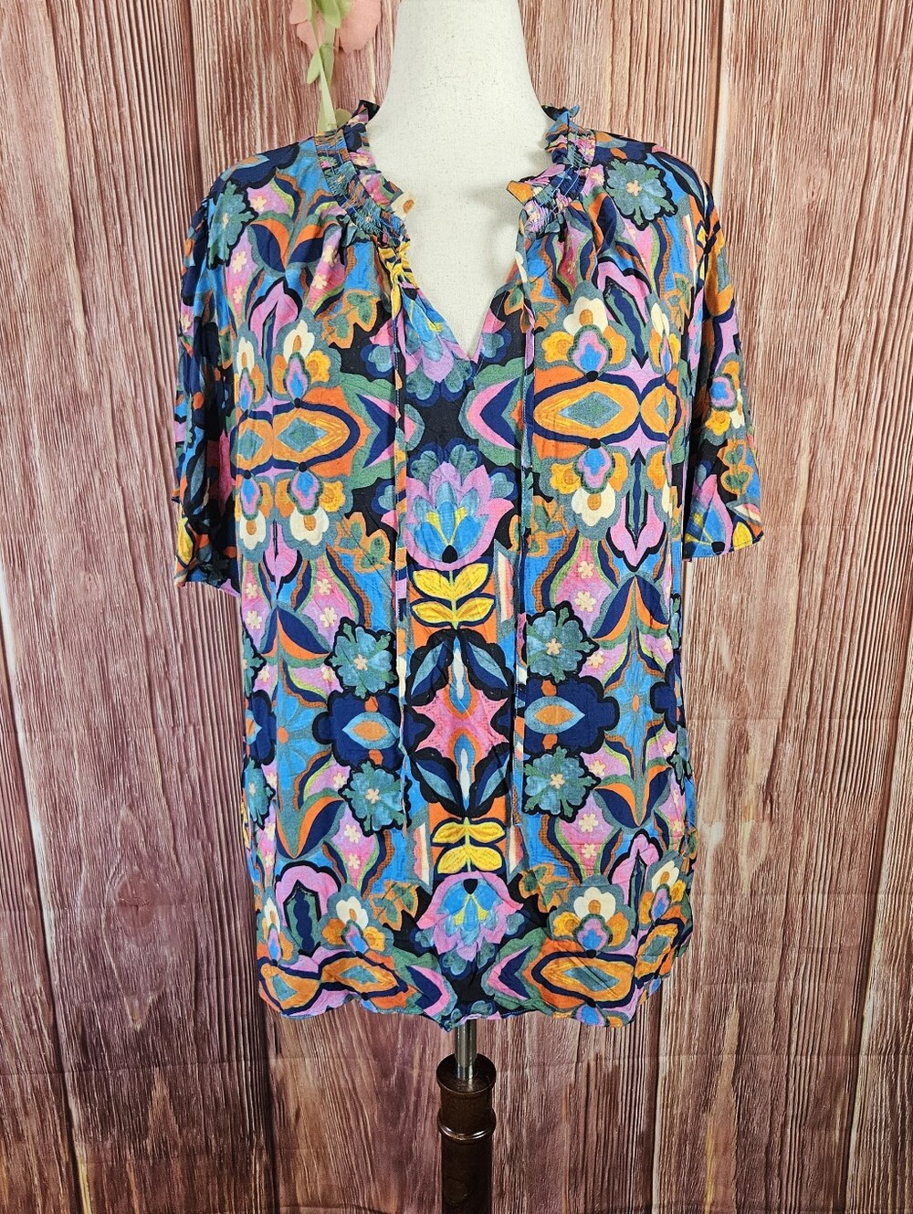 NWT Chealsea & Theodore Ruffle Sleeve Top Plus Size 3X